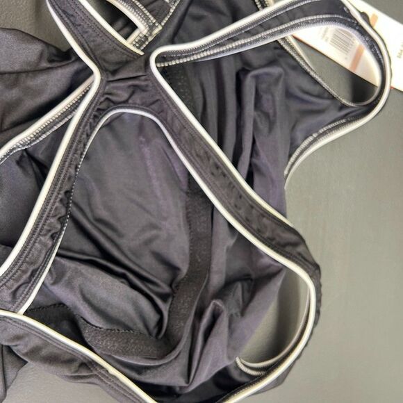 Speedo Stretch Racerback Moderate Black One Piece Swimwear Womens Size 12 NWT - Picture 7 of 16